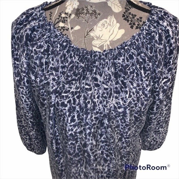 MICHAEL KORS Blue Animal Print Silk Dress size small - Picture 3 of 9